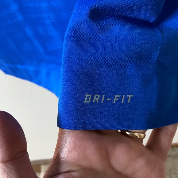 EUC Nike Royal Blue Dri Fit V-Neck T-Shirt (Size: S) - Picture 8 of 12